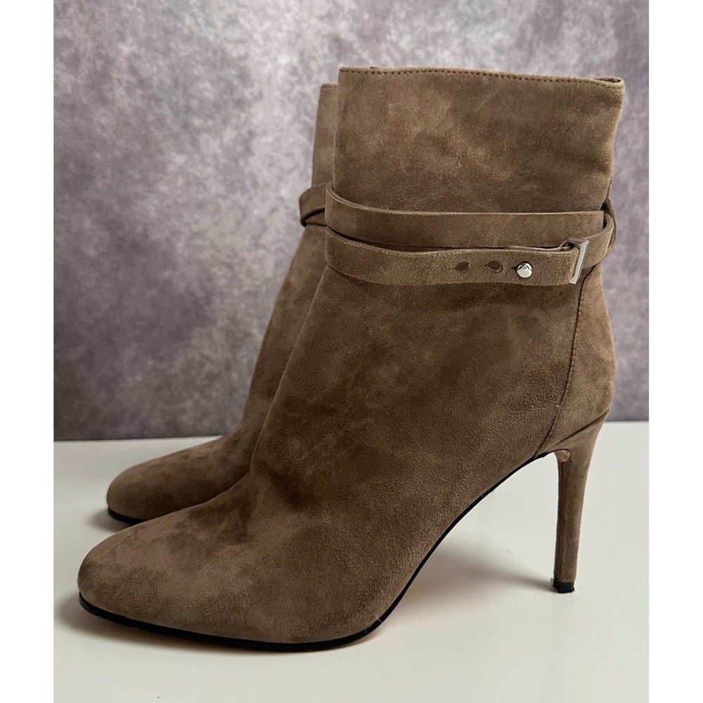 VC Signature Vince Camuto Madora Taupe Suede Ankle Boots Size 10M / 40 Heel 4"